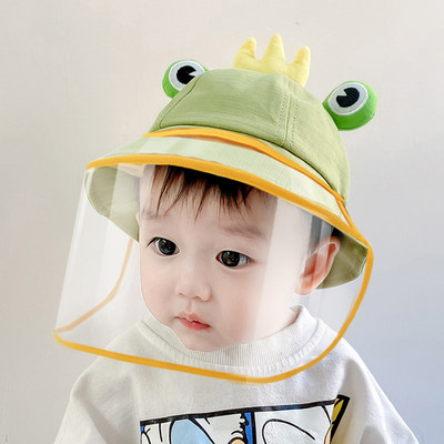 日本婴儿防护面罩儿童防疫帽子宝宝秋冬外出防飞沫神器冬季防风罩