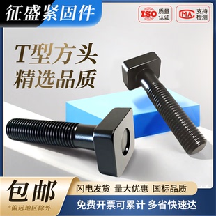 12.9级T型方头螺丝模具压板螺杆冲床机床t形螺栓M12M14M16M18 M30