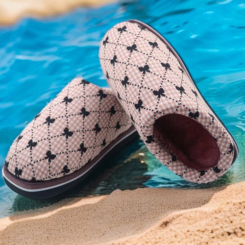 2025纯手工毛线布面针织编织棉拖鞋棉靴加绒保暖老年成品男女1