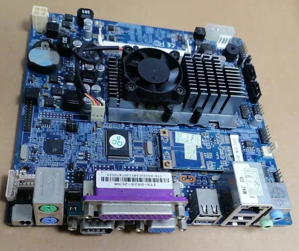 凌动迷你d525主板双核ITX收银机POS机2COM工控广告机主板排队机图片