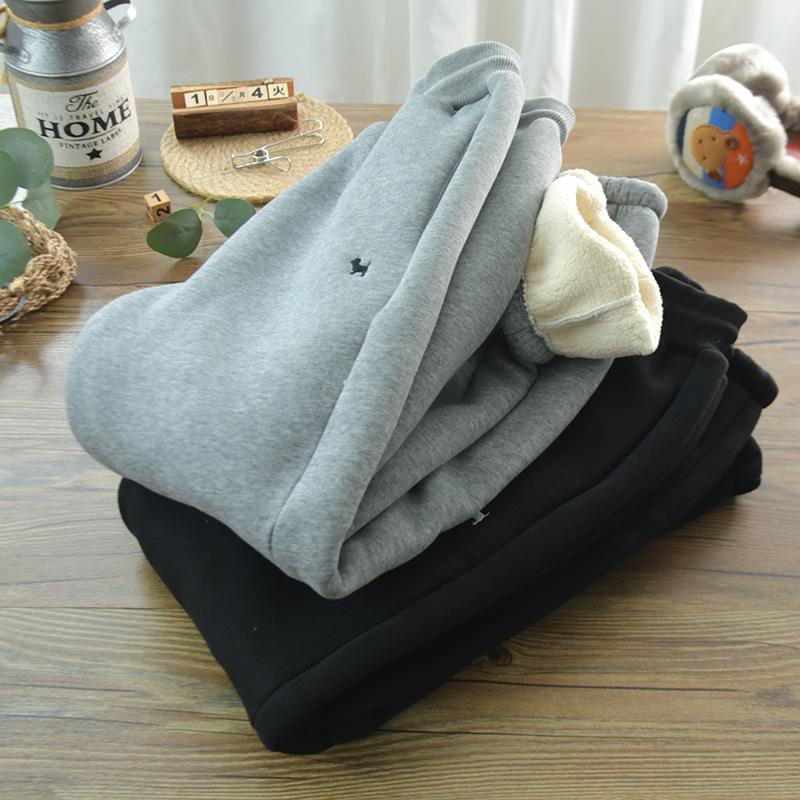 一条过冬男童学生加绒运动裤