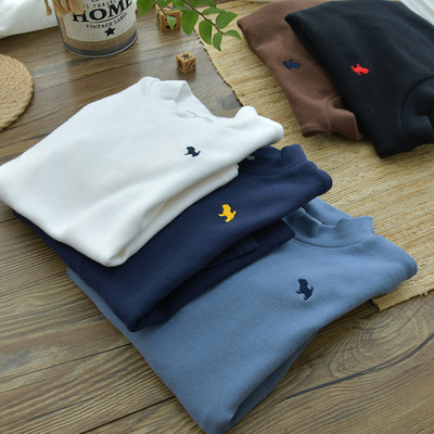 儿童磨毛加厚纯棉中领打底衫秋衣