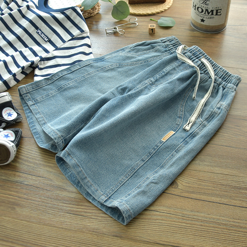 柔软宽松~男童薄款五分短裤夏季中大童水洗牛仔凉快百搭中裤欧美