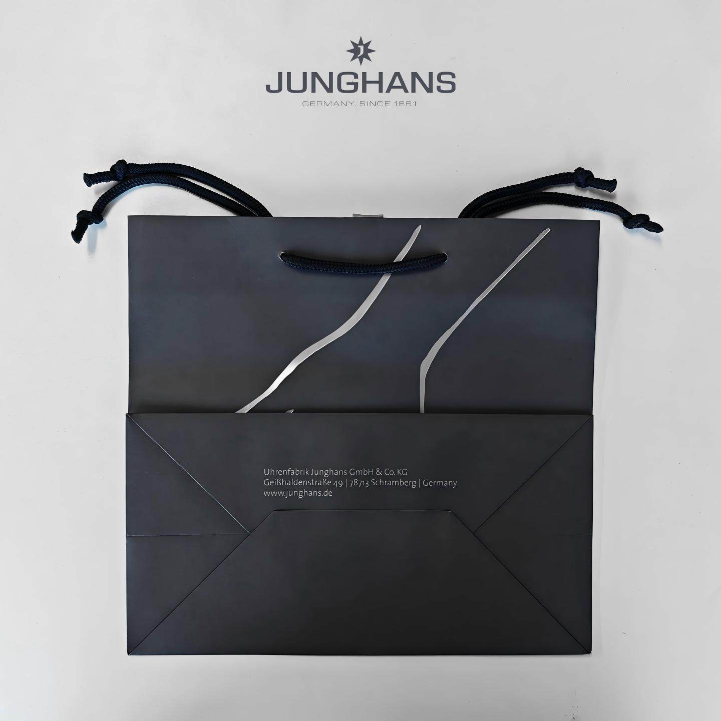 荣汉斯腕表手提袋的黑色纸袋手提袋