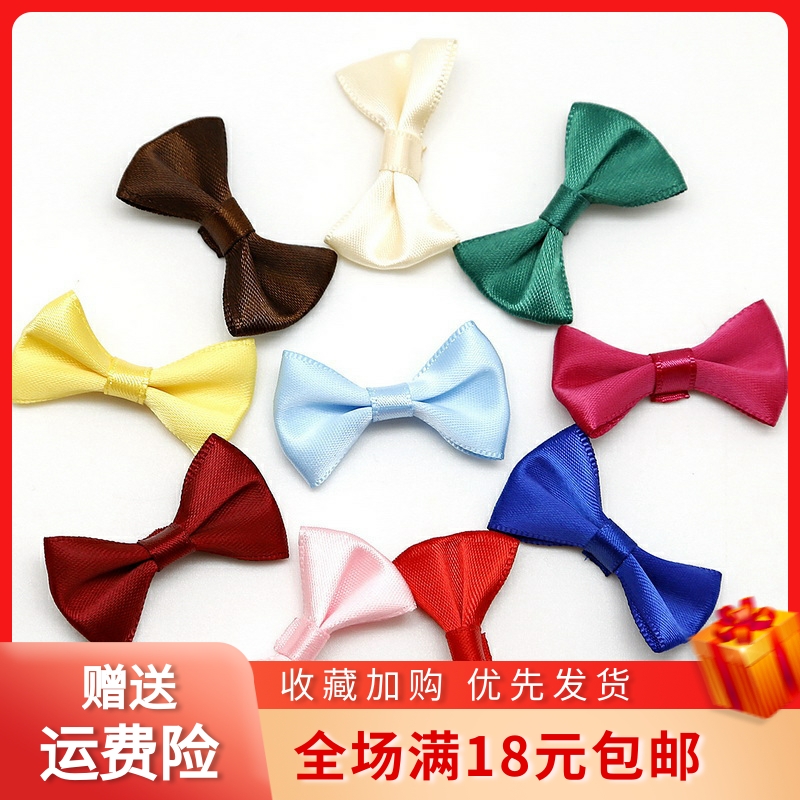 纯色蝴蝶结diy织带手工儿童发夹