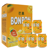 韩国原装 进口网红饮料整箱海太芒果果汁果肉粒238mIX12罐礼盒