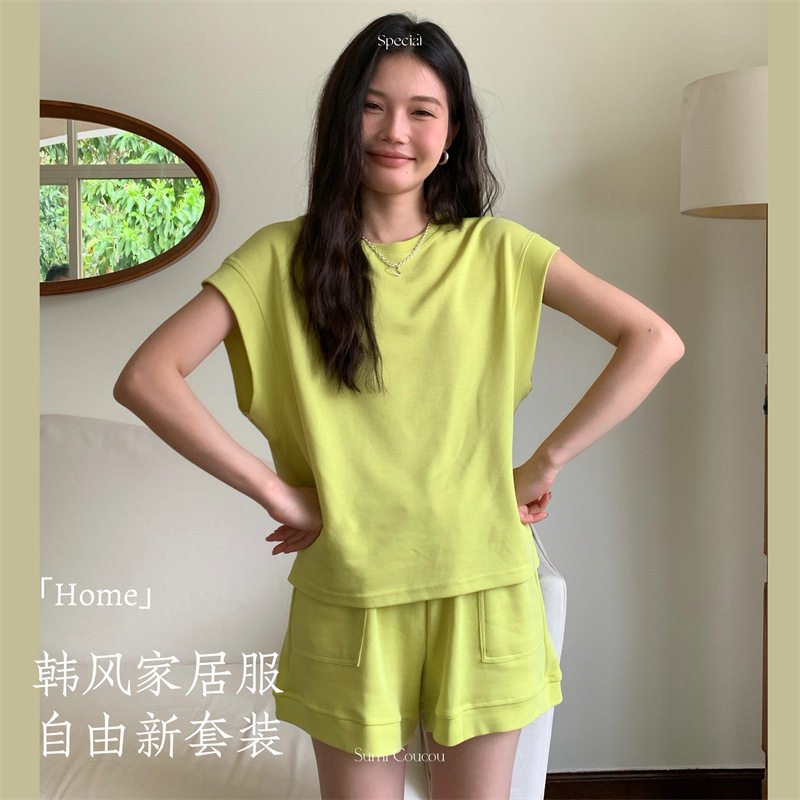 超舒服!ins家居套装短袖短裤睡衣女棉质薄款可外穿夏家居服套装
