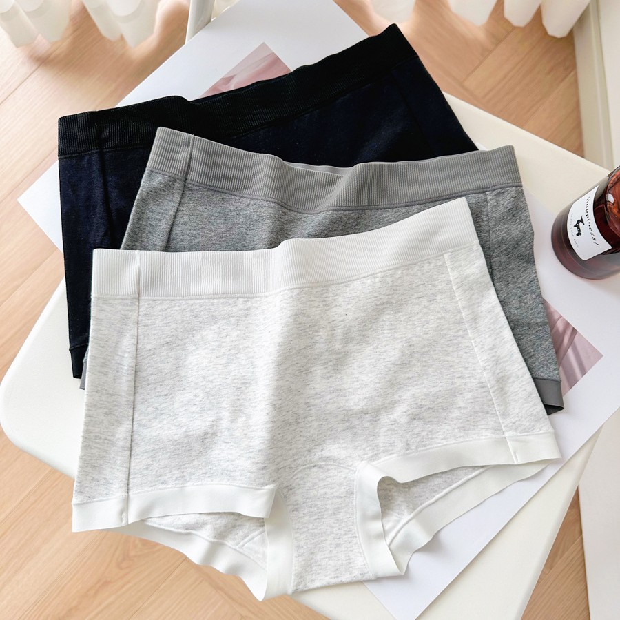 超舒服！裸感小平角全棉女内裤柔软无痕腰腿边零束缚高弹中腰