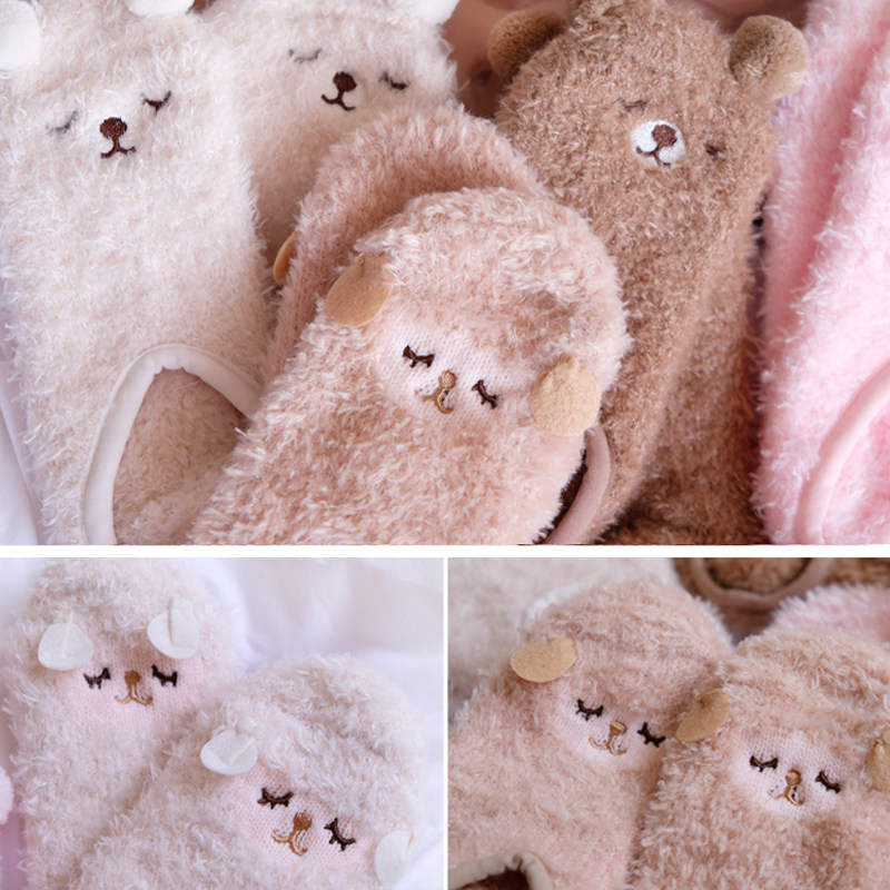 激萌少女心秋冬新款软绵绵卡通立体耳朵地板袜居家O保暖加厚情侣,女士内衣/男士内衣/家居服,中筒袜,淘宝优惠券,粉丝福利购,淘宝优惠卷