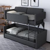 小户型客厅折叠沙发床二合一多功能可翻转沙发床双人布艺上下铺床