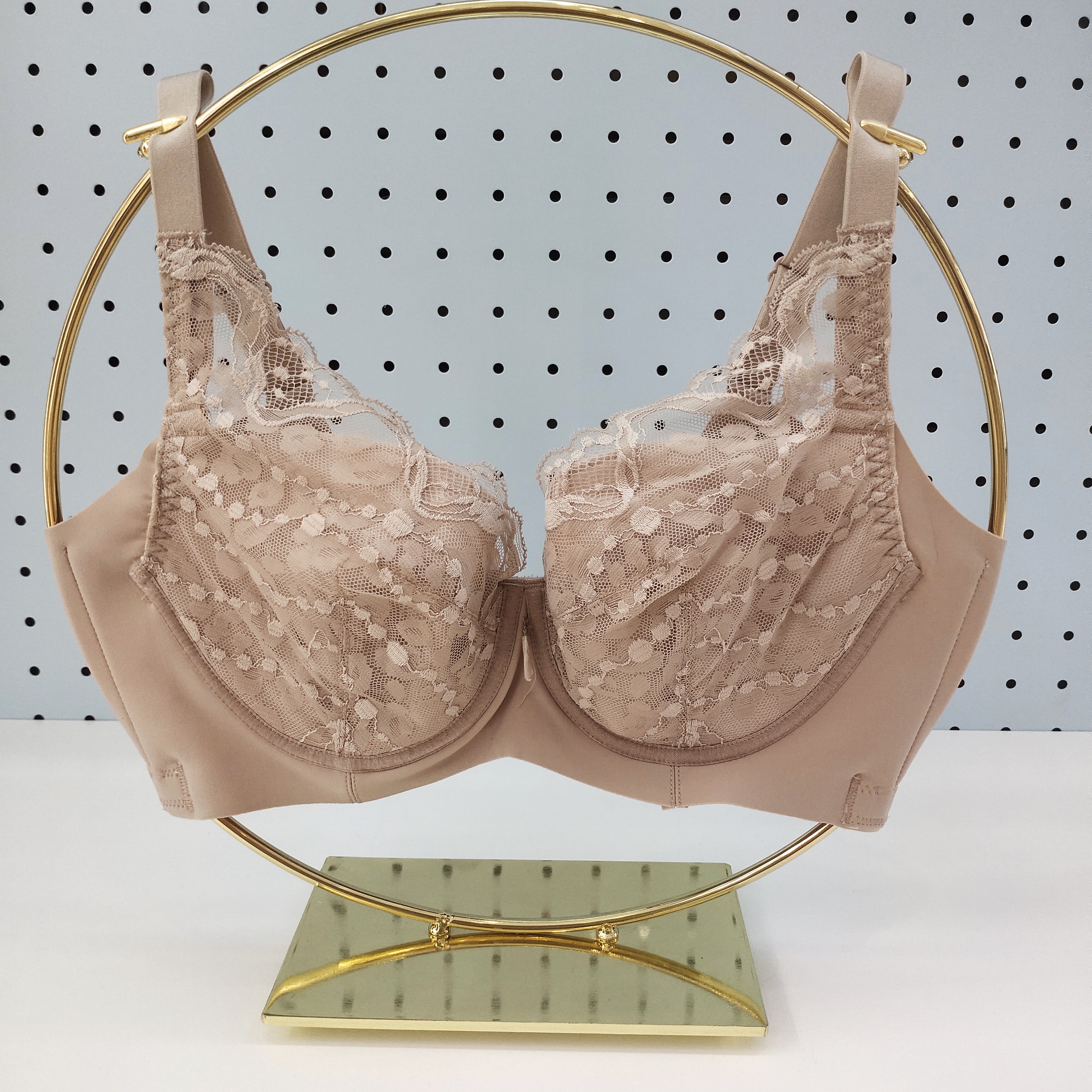 贝佳人远红外蕾丝薄杯聚拢文胸女无痕调整型收副乳内衣BW92903