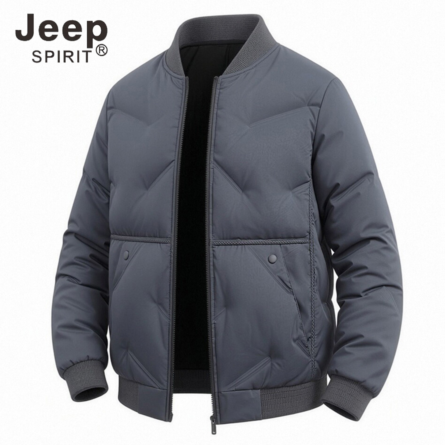 JEEPSPIRIT棒球领保暖夹克男图片