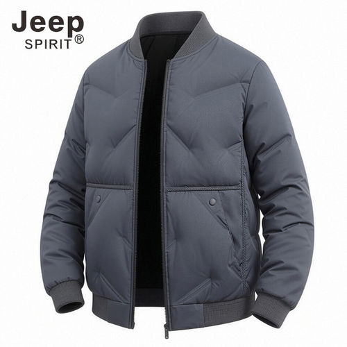 JEEP SPIRIT棒球领棉服外套男秋冬保暖防寒飞行夹克可团购