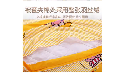 夹棉学生被套棉被罩二和一全棉儿童多功能一被两用幼儿园冬季被套