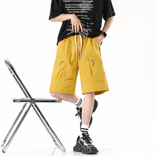裤 休闲五分裤 子男短裤 青年百搭宽松松紧腰抽绳5小个子S码 薄款 夏季