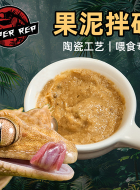 SuperRep爬宠喂食工具爬虫睫角R属守宫陶瓷果泥盆硅胶果泥软头勺