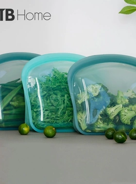 OTB欧标硅胶保鲜袋食品级冷冻加热冰箱收纳袋密封硅胶袋家用