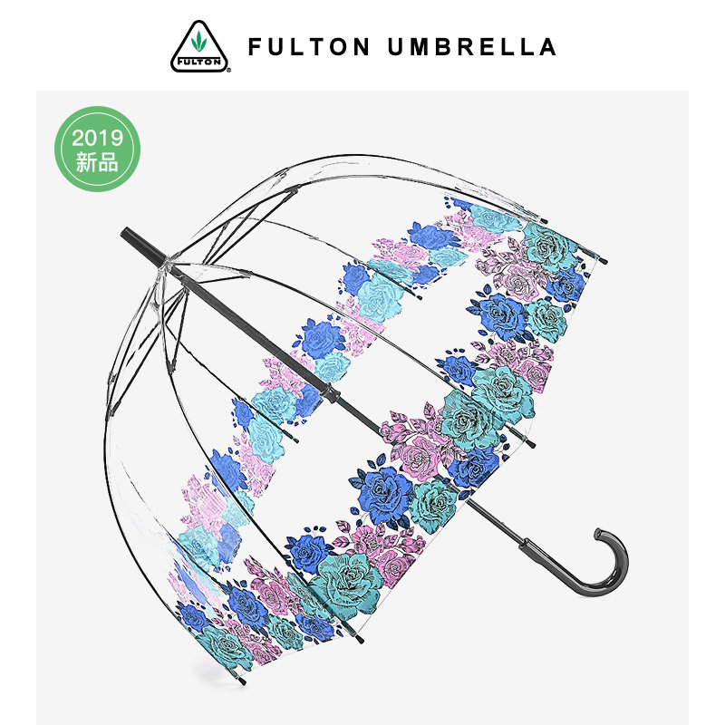 英国进口FULTON/富尔顿女王御用款透明鸟笼伞创意长柄伞直柄雨伞|msdalam kategori rumah harian, payung/gear hujan/Rain/Lembap-bukti, payung - dari Buy2taobao.com untuk memberikan perkhidmatan ejen Taobao profesional membeli