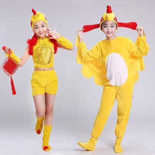 儿童动物表演服装小青蛙小老鼠小鸡斑点狗衣服幼儿卡通六一演出服