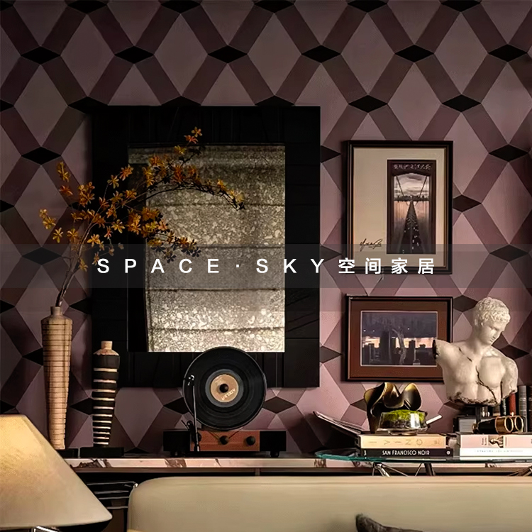 现代复古样板间唱片机摆件创意木雕花器断臂人像雕塑软装饰品套装