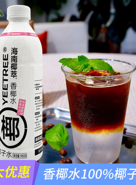 海南椰萃越王头Yeetree香椰水冷冻厚咖啡奶茶商用生椰椰子水980g