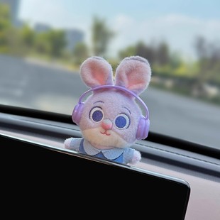 疯狂动物城车载摆件汽车中控屏趴趴玩偶显示屏幕装 饰车内饰品可爱