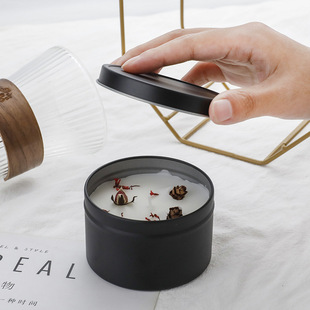 干花松果香薰蜡烛少女持久房间卧室家用熏香伴手生日礼物香氛豆蜡