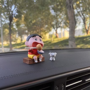 蜡笔小新吃土豆汽车摆件2025新款 饰品 创意网红车载摆件车内装