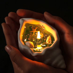 海洋风香薰蜡烛果冻蜡烛创意海螺造型香薰蜡烛礼物氛围摆件伴手礼