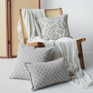 现代简约沙发抱枕套不含芯民宿客厅靠枕床头靠垫腰靠背北欧腰枕套