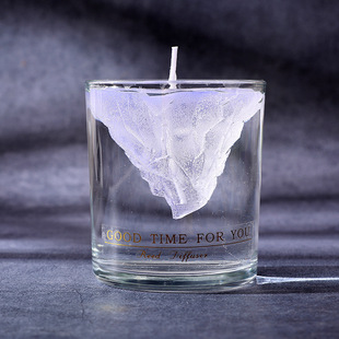 创意漂浮冰山香薰蜡烛手工制作立体果冻蜡房间家用空气清新香氛