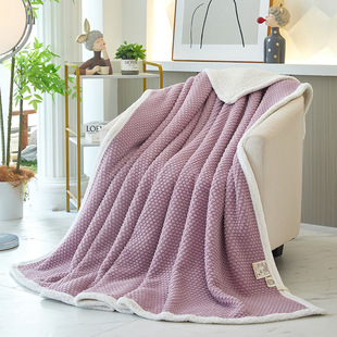 2025新款 加厚塔芙绒玫瑰绒羊羔绒复合毯子午睡毛毯保暖毯子宿舍