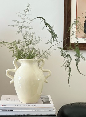 北欧ins风陶瓷花瓶插花摆件高级感小众轻奢家居装饰花瓶陶瓷花器
