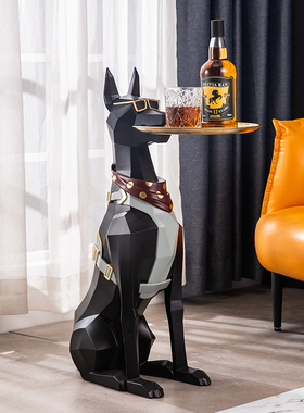 客厅摆件暴力熊网红落地大型狗轻奢玄关艺术高级感小众家居装饰