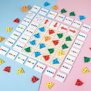早教锻炼方向配对认知彩色益智拼图逻辑思维训练儿童桌面