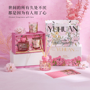 繁花之境香薰蜡烛礼盒香氛新年礼物新人结婚生日创意伴手礼品套装