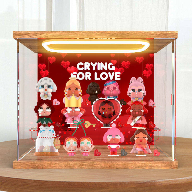 亚克力回型灯展示盒适用 POPMART CRYBABY 爱神的眼泪系列 盲盒