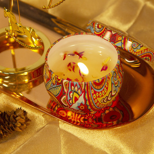 香氛干花创意铁罐香薰蜡烛家居撒花生日蜡烛伴手礼蜡烛家居香氛