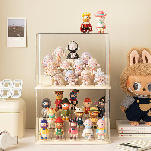 盲盒手办收纳盒透明潮玩展示盒亚克力防尘玩具乐高积木展示柜