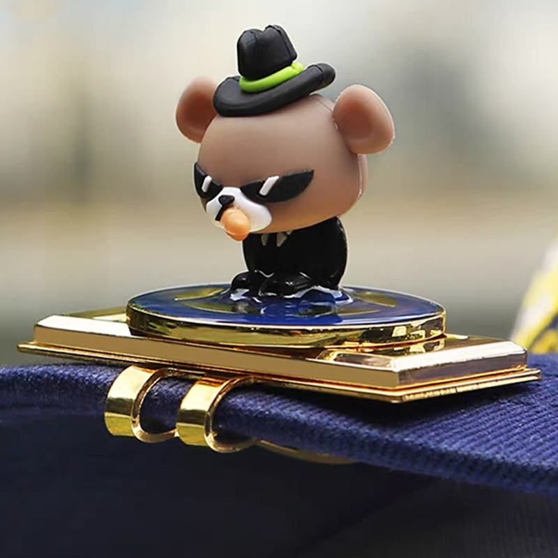 正品SNIPE大阪熊高尔夫马克Marker果岭球位标记小熊套装帽夹