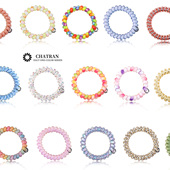 CHATRAN高级韩版 电话线发圈发绳女无痕电话绳TT圈舒适弹力高马尾