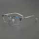 高品质复古眉线框防蓝光镜半框透明蓝色个性 男女近视 雕花商务时尚