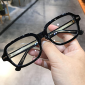 简丹萝心潮百搭眼镜框男女复古方框板材黑框素颜大脸可近视眼镜架