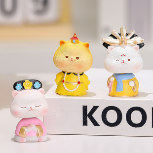 吾喵万岁卡通治愈车载工位情绪稳定神器解压招财猫小摆件无聊礼物