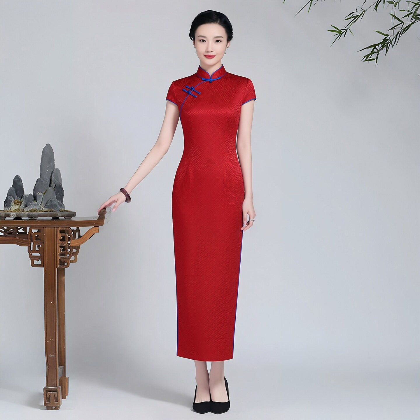 提花缎旗袍长款新娘结婚高级感2026新款结婚年轻款新中式敬酒服女