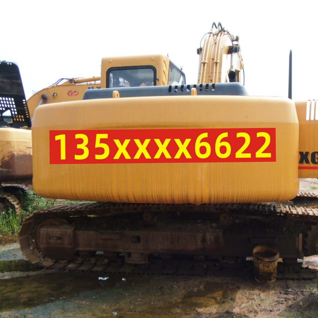 挖机出租吊车租赁电话号码定制手机数字广告防水汽车装饰贴纸自粘