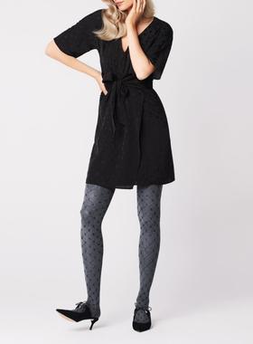 灰色系甜美女孩丝袜Fiore Matilda 40D 塑形菱形格春秋连裤袜