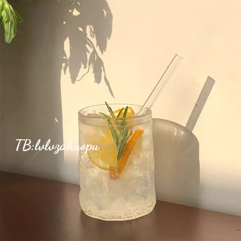 日式锤目纹牛奶洋酒杯玻璃水杯