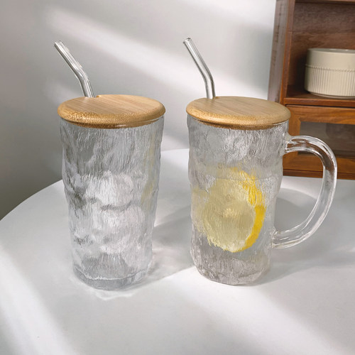 磨砂玻璃水杯子果汁牛奶早餐杯