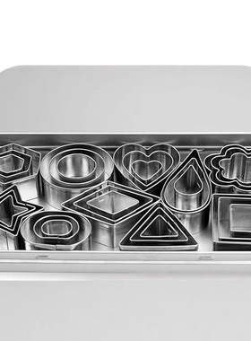 亚马逊不锈钢迷你饼干模具30PC马口铁盒饼干模迷你翻糖饼干模具